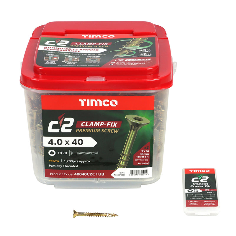 Timco C2 Clamp-Fix Premium TX Screw (Tubs)