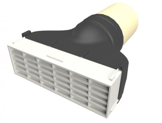 Manthorpe Thru...air® single airbrick with 4 inch pipe - G940