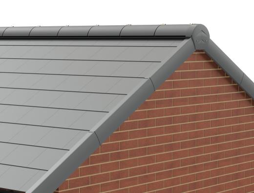 Manthorpe Linear Grey Dry Verge - Left & Right, Angled & Round Caps & Closures