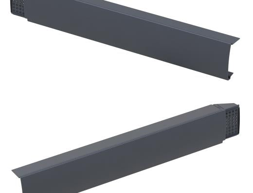 Manthorpe Linear Grey Dry Verge - Left & Right, Angled & Round Caps & Closures