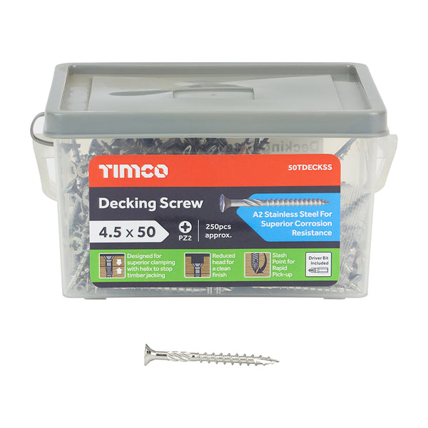 Timco Stainless Steel Decking Screws (Tubs)