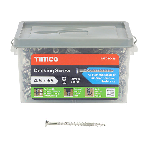 Timco Stainless Steel Decking Screws (Tubs)