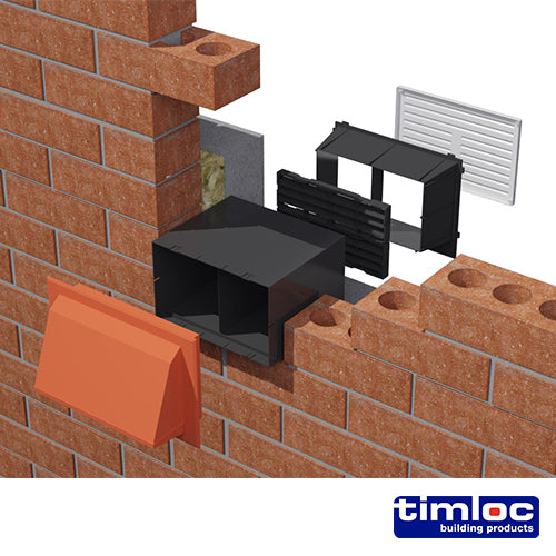 Timloc 1202/2 Through Wall Cavity Sleeve for Two Airbricks Stacked