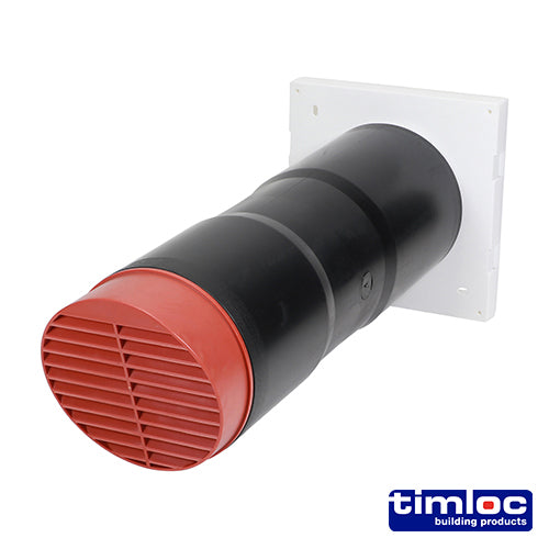 Timloc ACV7 Aero Core Through-Wall Vent High Rise And Baffle - In 2 Colours