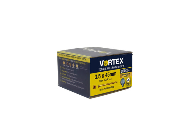 Vortex Tongue and Grove Screw 3.5 x 45mm (Box 200)