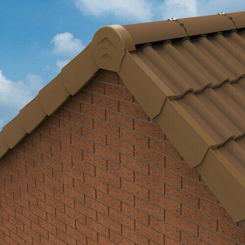 Manthorpe Brown Polypropylene Dry Verge, Tile End Cap, Eaves Closure & Ridge Caps GPPV