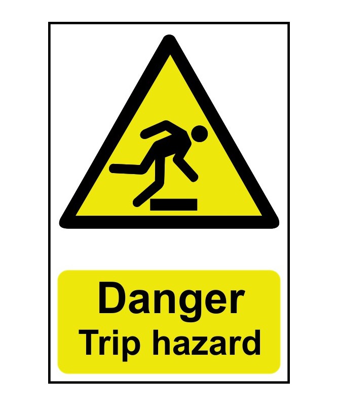 Danger Trip hazard - PVC Sign (200 x 300mm)
