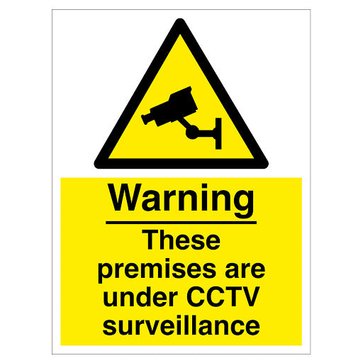 Warning These premises are under CCTV surveillance - RPVC Sign (300 x 400mm)