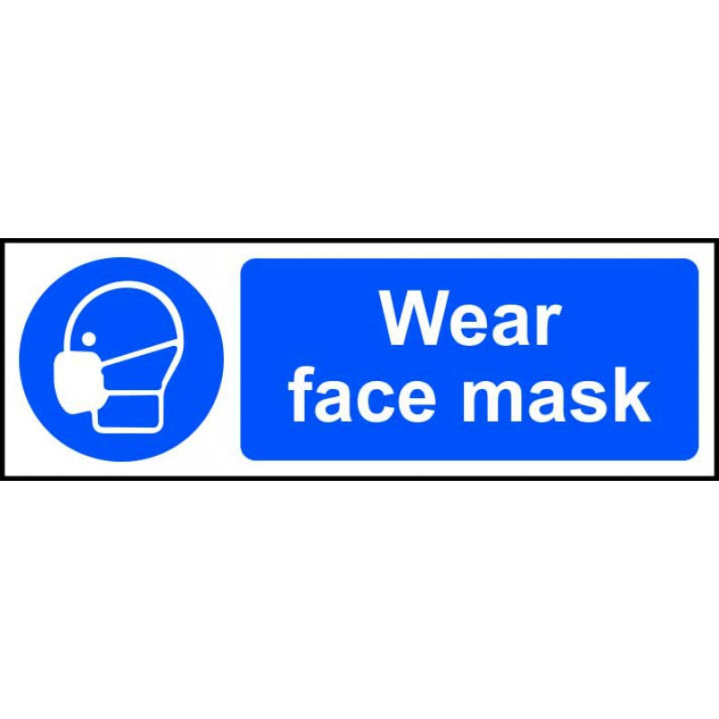 Wear face mask - RPVC Sign (300 x 100mm)