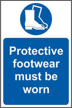 Protective Footwear Must Be Worn - RPVC Sign (200 X 300mm)