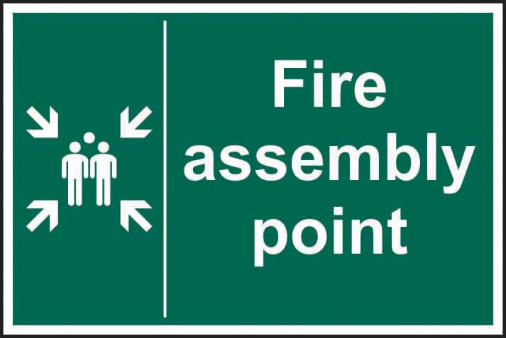 Fire Assembly Point - RPVC Sign 200 X 300mm)