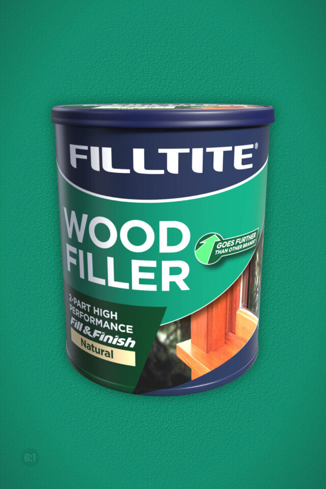 Filltite Natural 2-Part High Performance Wood Filler Styrene Free 500g (Select Colour)