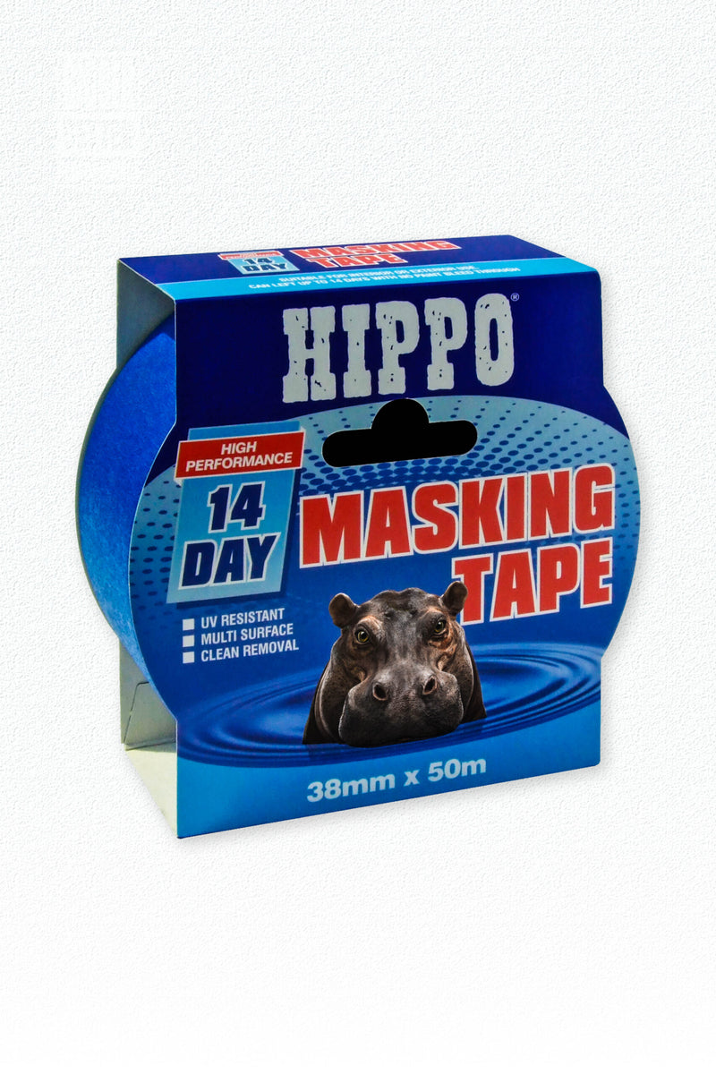 Hippo 14 Day Masking Tape 38mm X 50m Blue