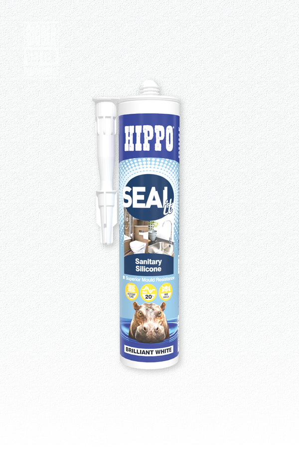 Hippo SEALit Sanitary Silicone - Brilliant White 290ml Cartridge
