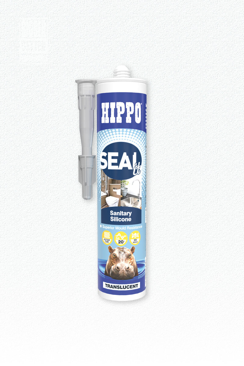 Hippo SEALit Sanitary Silicone - Clear / Translucent 290ml Cartridge