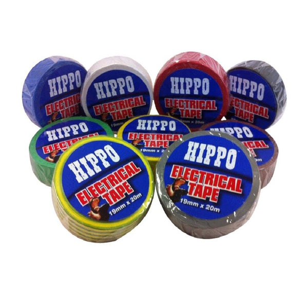 Hippo Electrical Tape 19mm x 20m (Select Colour)