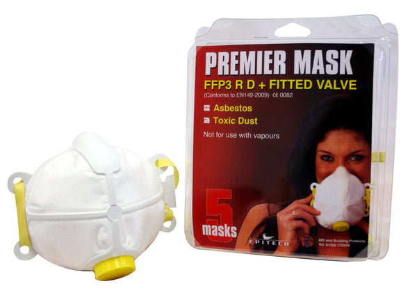 Premier FFP3 Face Mask with fitted valve (5 Pack)