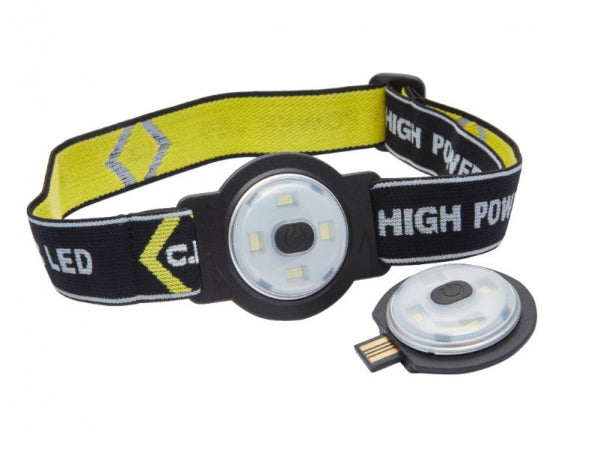 C.K. USB Rechargeable LED Head Torch Twin Pack
