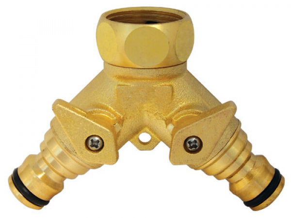 C.K. Brass Interlock 2 Way Connector Tap 3/4in