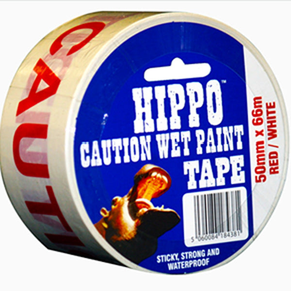 Hippo Wet Paint Tape 50mm x 66m Red/White
