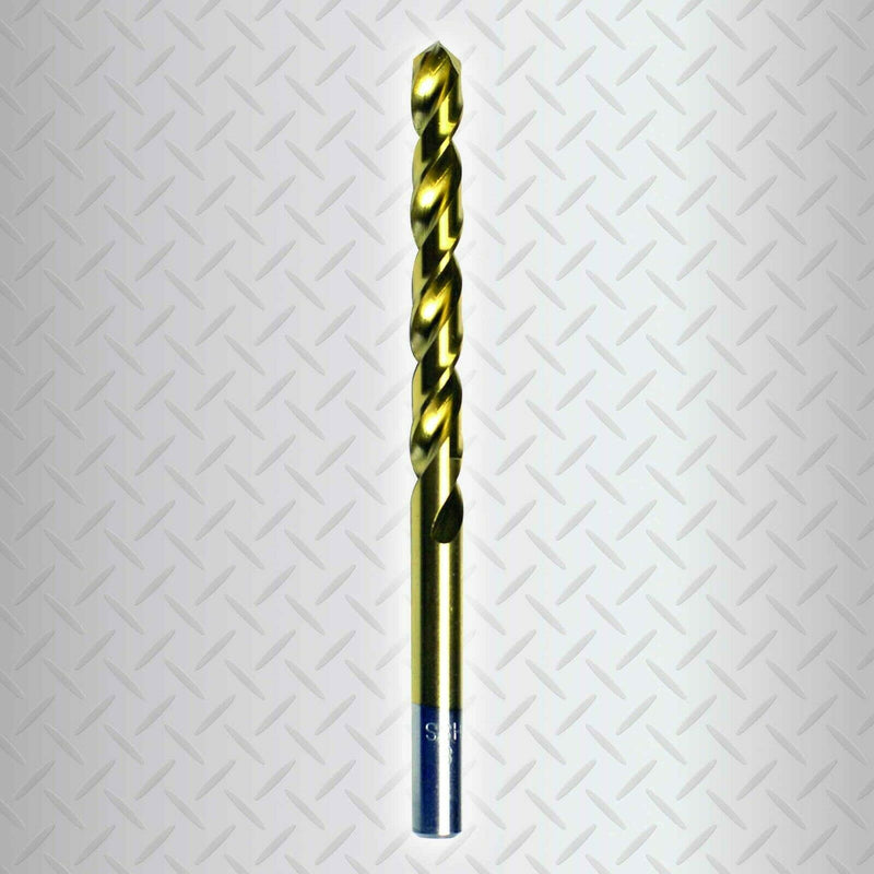 Metal Drill Bit Set HSS Titanium Coated Jobber (10 Piece, 3-7mm Diameter)